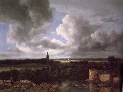 Jacob van Ruisdael Extensive Landscape with a Ruined oil painting artist
